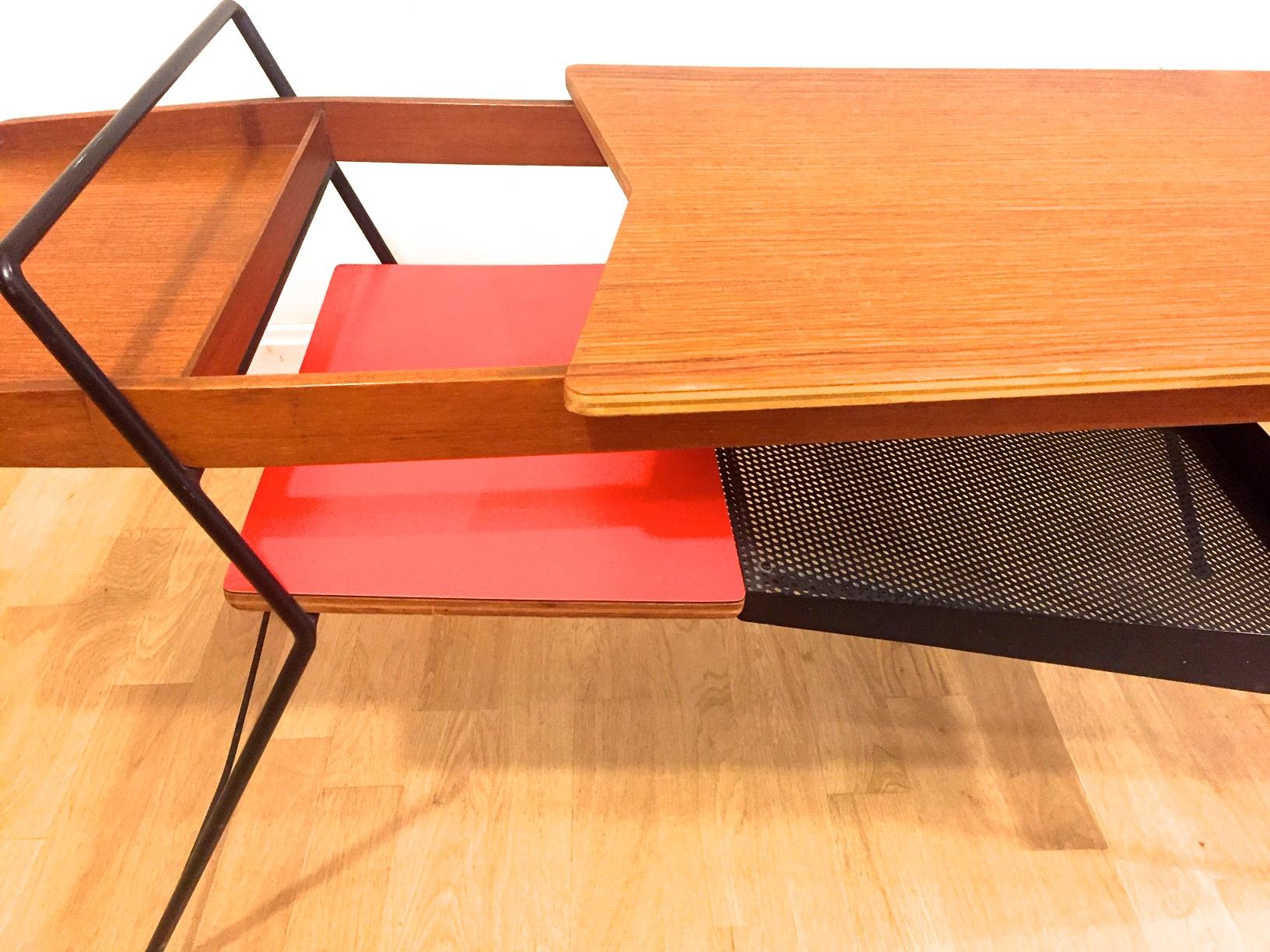 Mid-Century Modern Pierre Guariche Style Coffee Table, Italy, 1950 For Sale