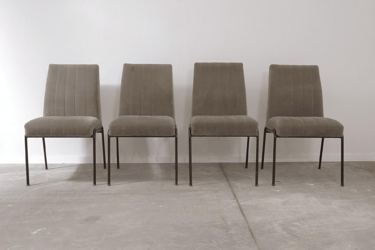 Mid-Century Modern Pierre Guariche style dining chairs, 1960´s, Central Europe, set of 4 For Sale