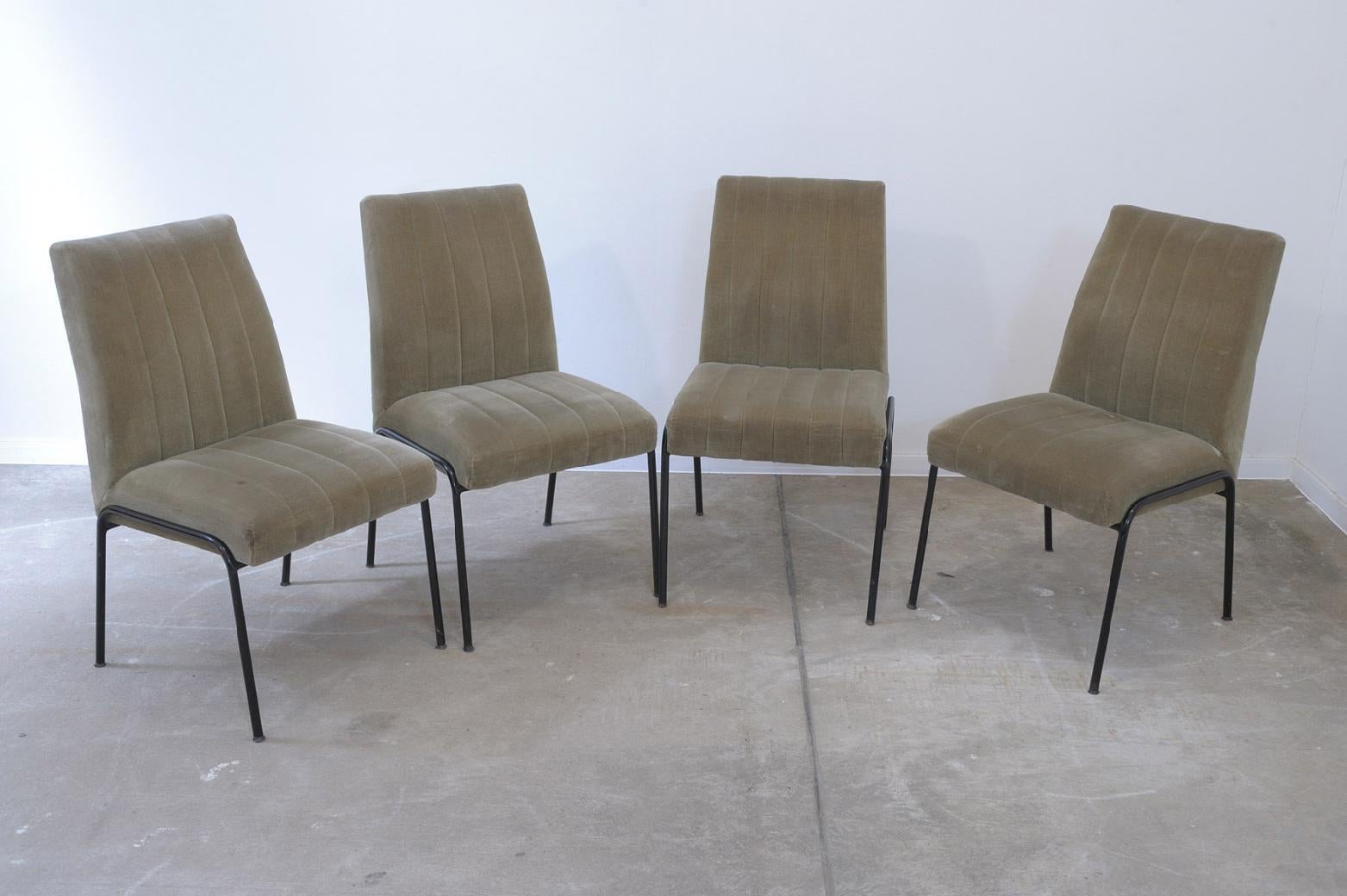 European Pierre Guariche style dining chairs, 1960´s, Central Europe, set of 4 For Sale