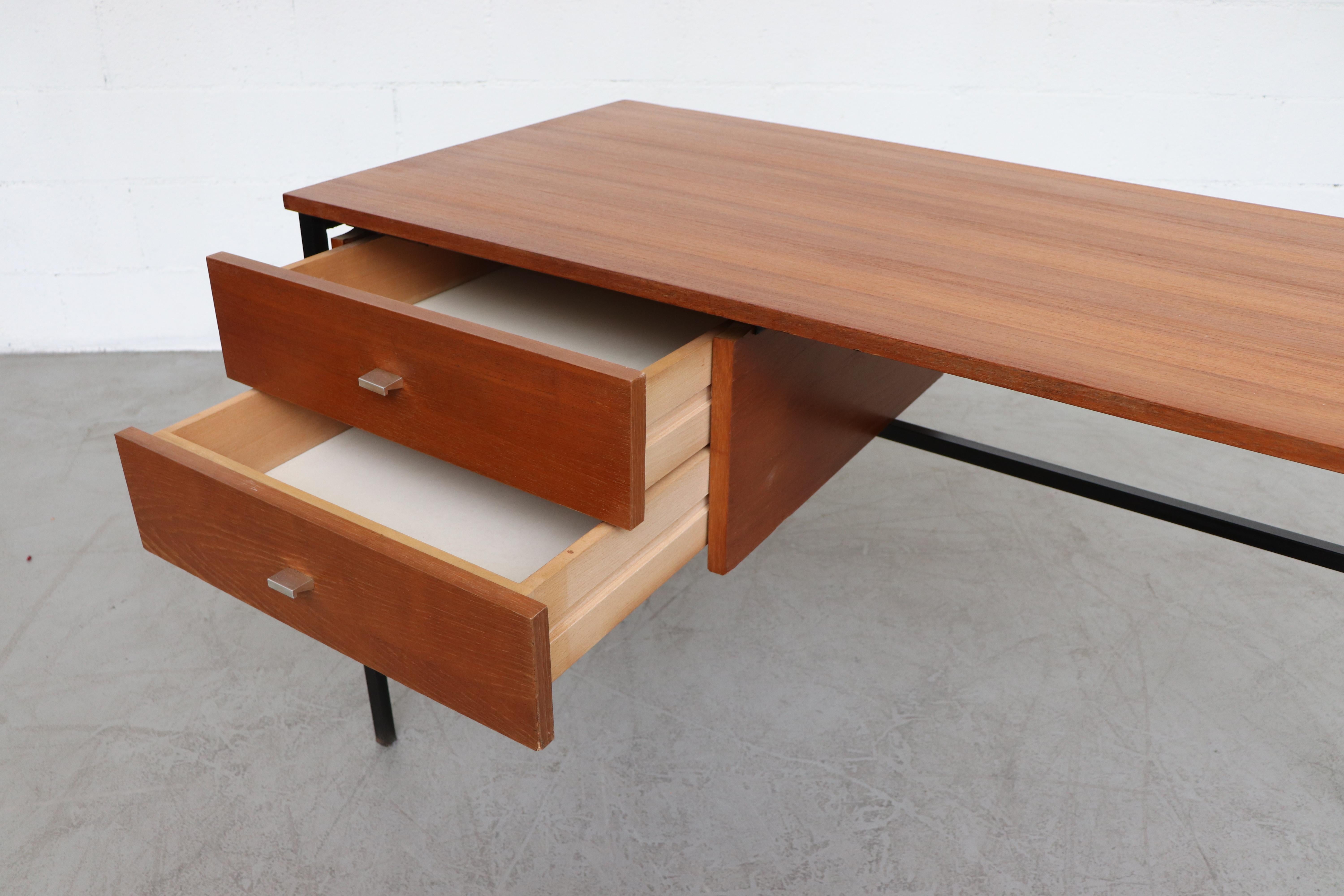 Pierre Guariche Teak Writing Desk for Meurop In Good Condition In Los Angeles, CA