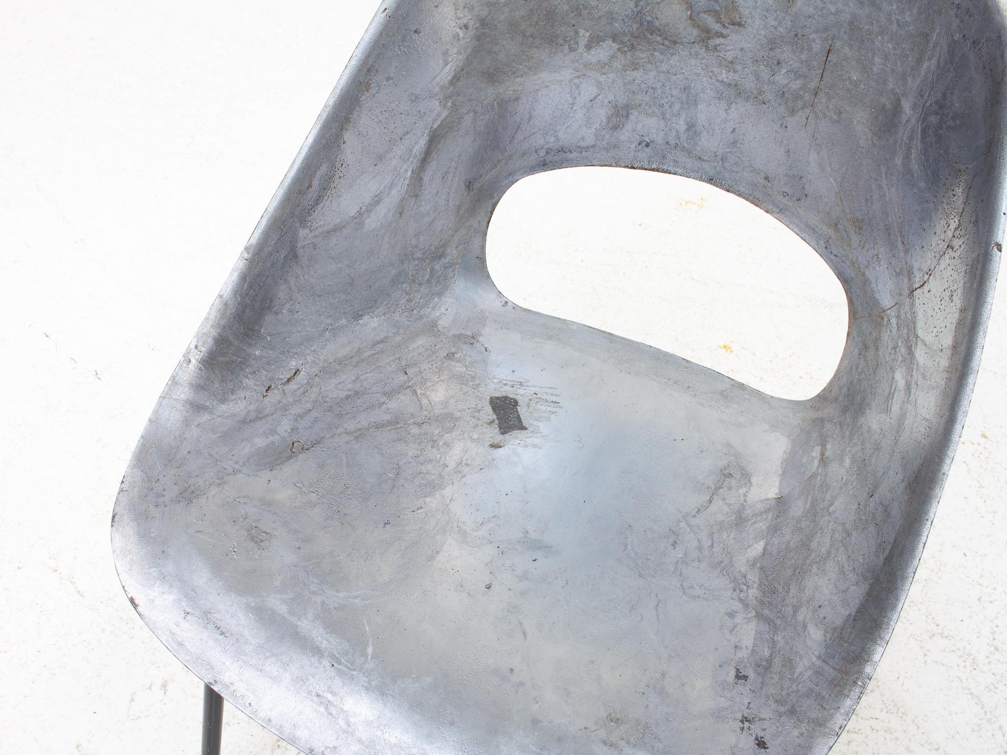 Pierre Guariche Tulip Chair, Cast Aluminum, Steiner Meubles, Paris, 1954 11