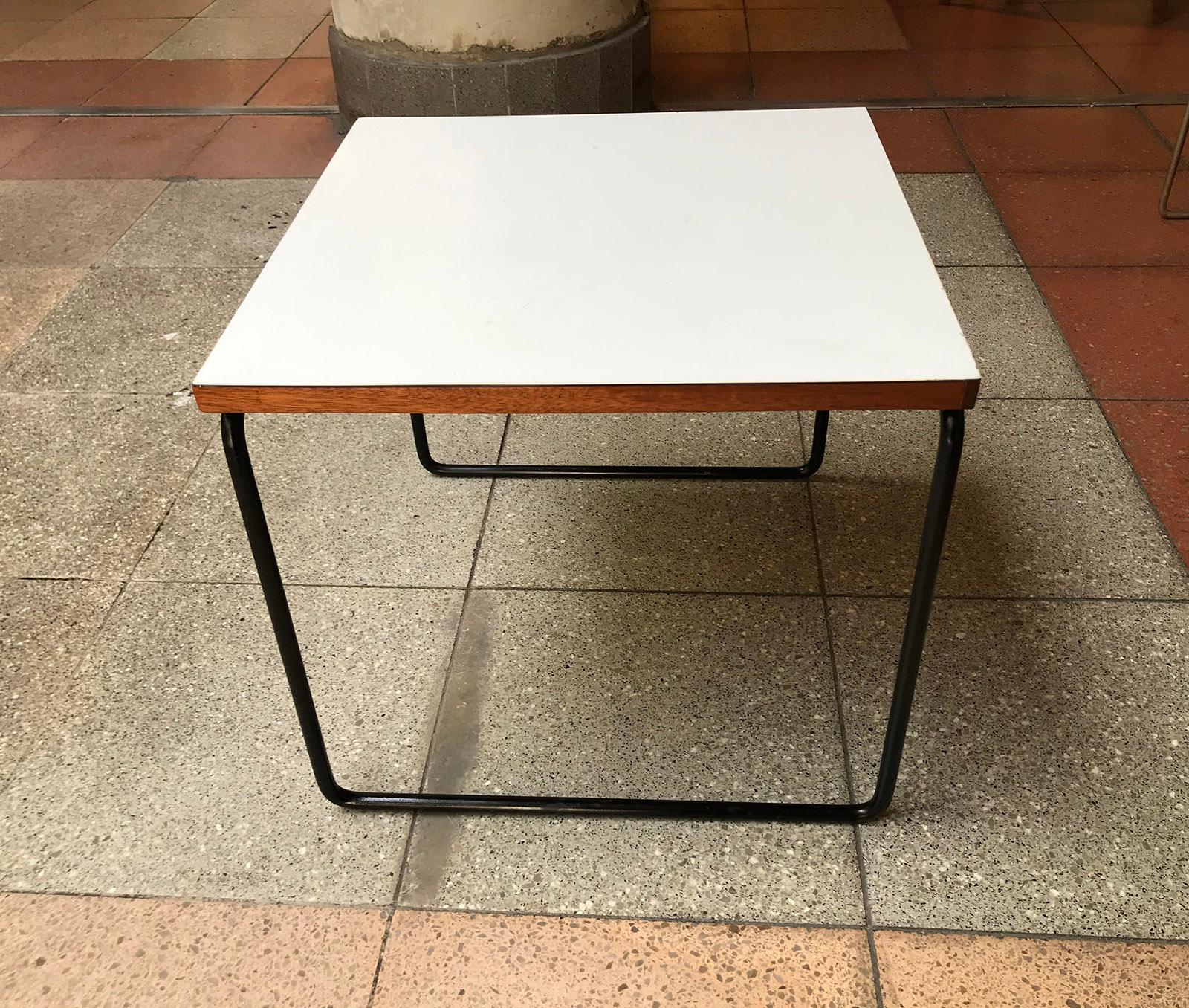 French Pierre Guariche White Coffee Table Model 