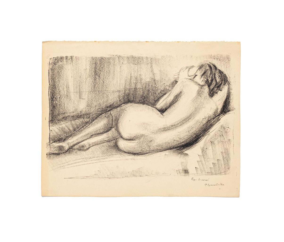 Nude - Lithograph on Paper by Pierre Guastalla For Sale 1