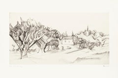 Trees in Grignon - Etching on Paper by P. Guastalla - Mid 20th Century
