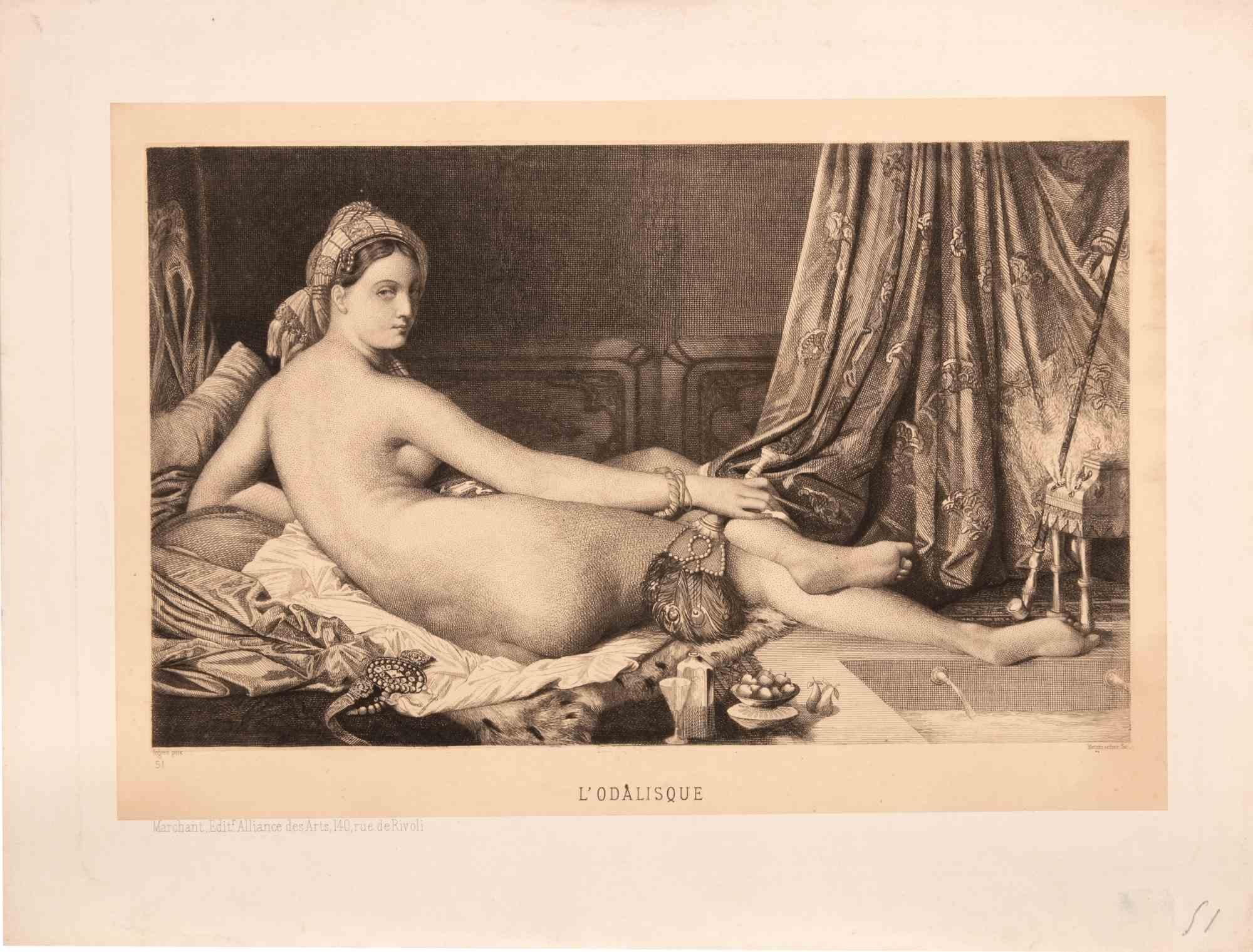 Etching realized by Pierre Guillaume Metzmacher in the mid-19th Century after Ingres.

Not signed, as issued.

Published by Marchant, édit. Alliance des Arts, 140, rue de Rivoli (Paris) — as indicated at the lower margin.

Very good condition.

La