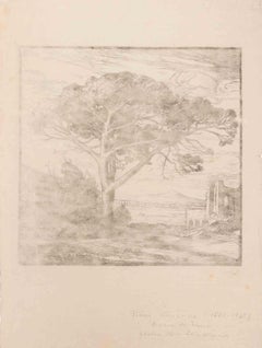 Environ de Rome - Holzschnitt von Pierre Gusman - Anfang des 20.
