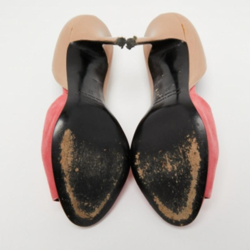 Marron Pierre Hardy escarpins beige/rose en cuir et daim taille 37 en vente