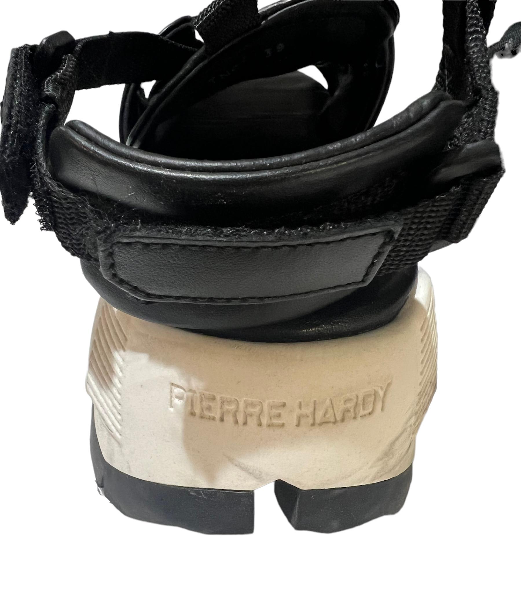 Pierre Hardy Black and White Sandals Shoes, Size 39 For Sale 2