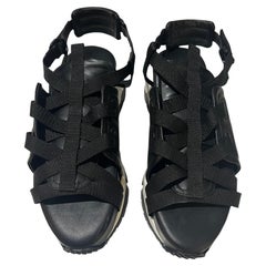 Pierre Hardy Black and White Sandals Shoes 