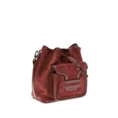 Pierre Hardy Calf Leather Bucket Bag — Red