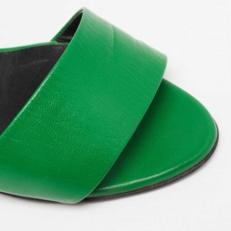 Pierre Hardy - Sandales à bride à la cheville en cuir vert, taille 38 en vente 2