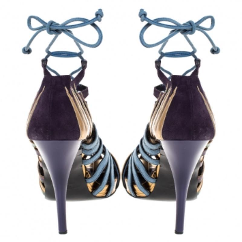 Pierre Hardy - Bottines en daim et cuir imprimé multicolores Taille 37 Pour femmes en vente