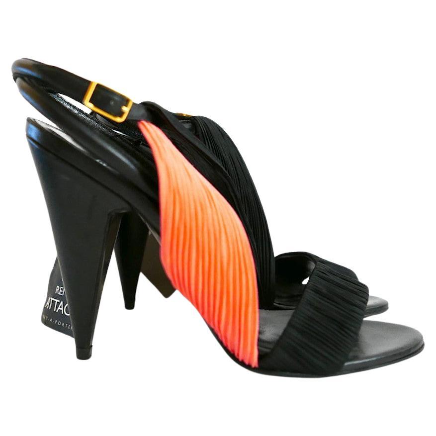 Pierre Hardy Ruched Fabric Heels Sandals  For Sale