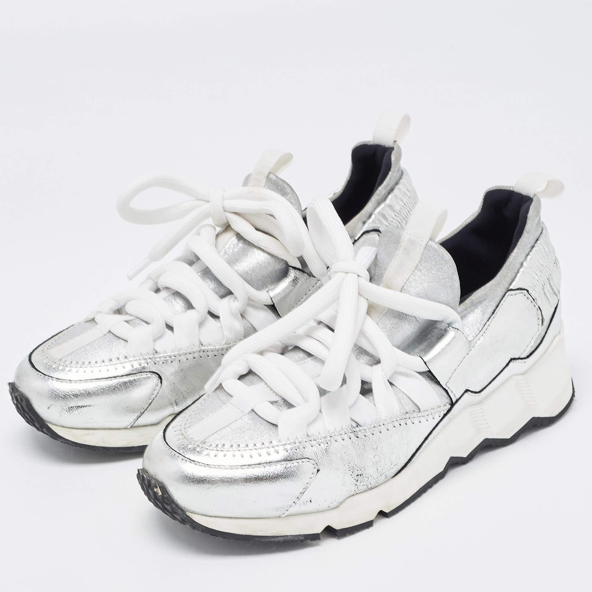 Coming in a classic silhouette these designer sneakers are a seamless combination of luxury comfort and style. These Pierre Hardy sneakers are designed with signature details and comfortable insoles.
