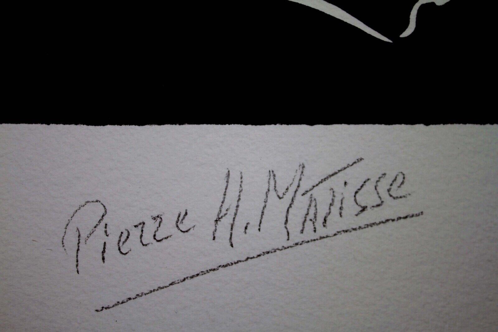 Pierre Henri Matisse Reclining Nude Signed Modern Linocut on Paper Unframed 2016 For Sale 2