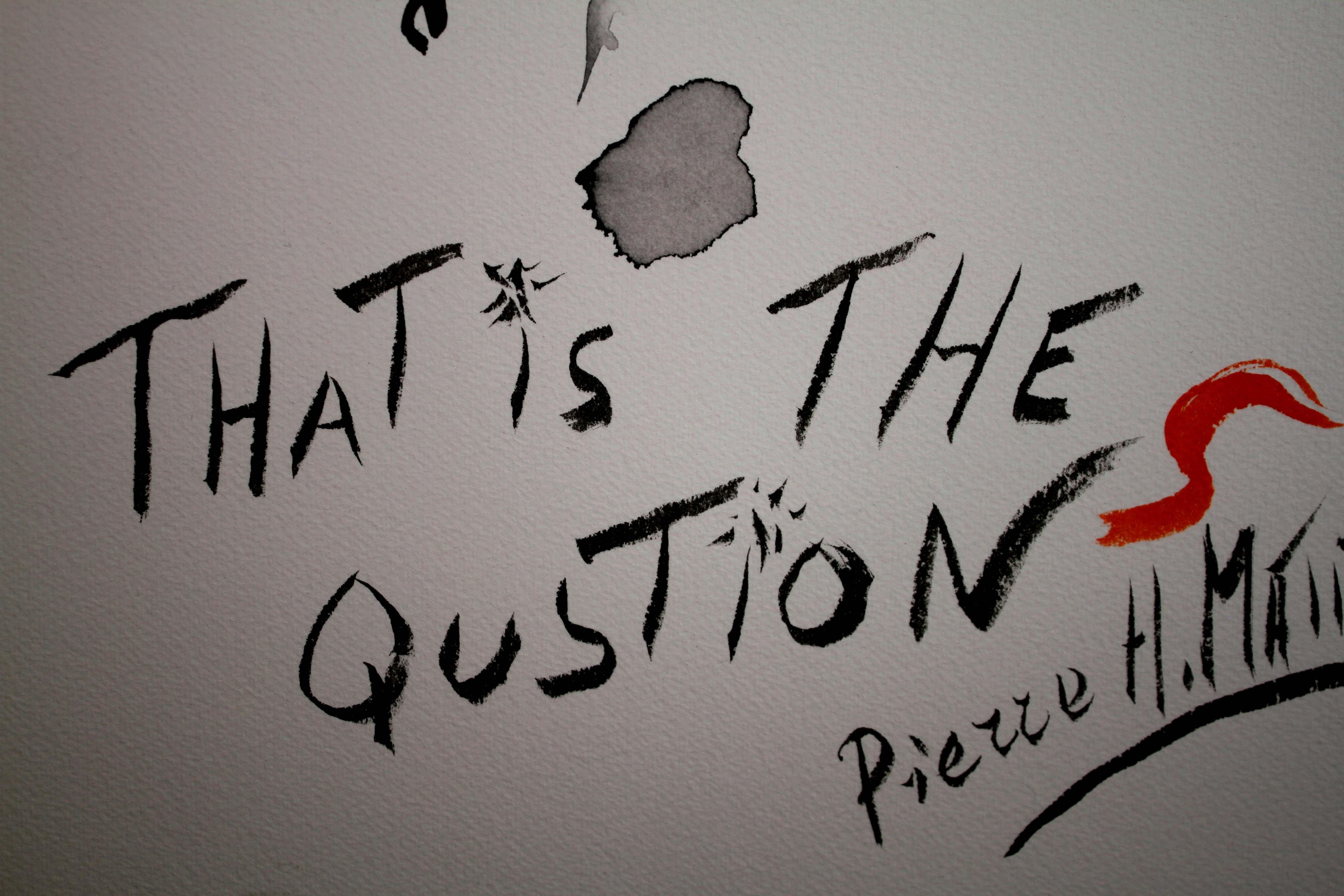 Pierre Henri Matisse: „Die Frage nach dem modernen Linolschnitt auf Papier“, ungerahmt im Zustand „Gut“ im Angebot in Keego Harbor, MI