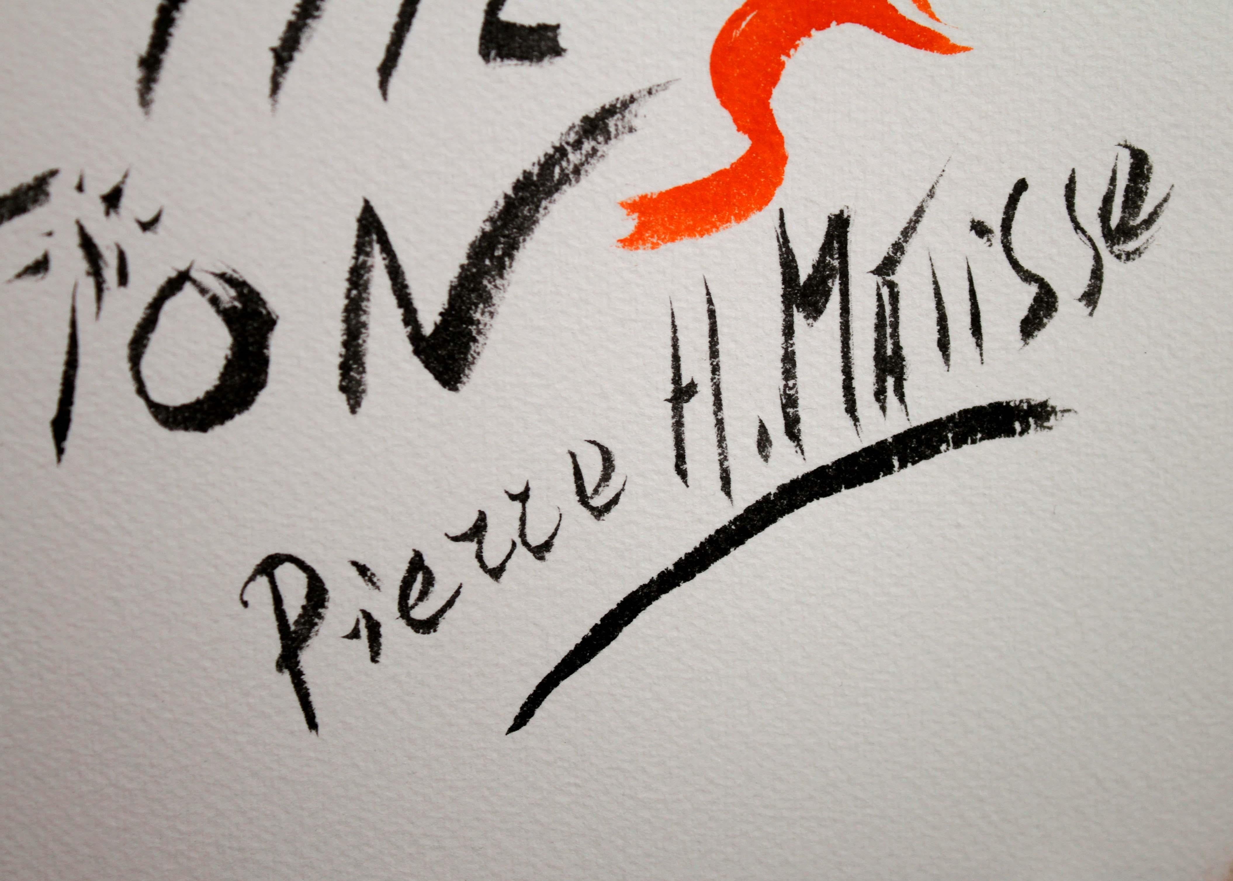 Pierre Henri Matisse: „Die Frage nach dem modernen Linolschnitt auf Papier“, ungerahmt im Angebot 2