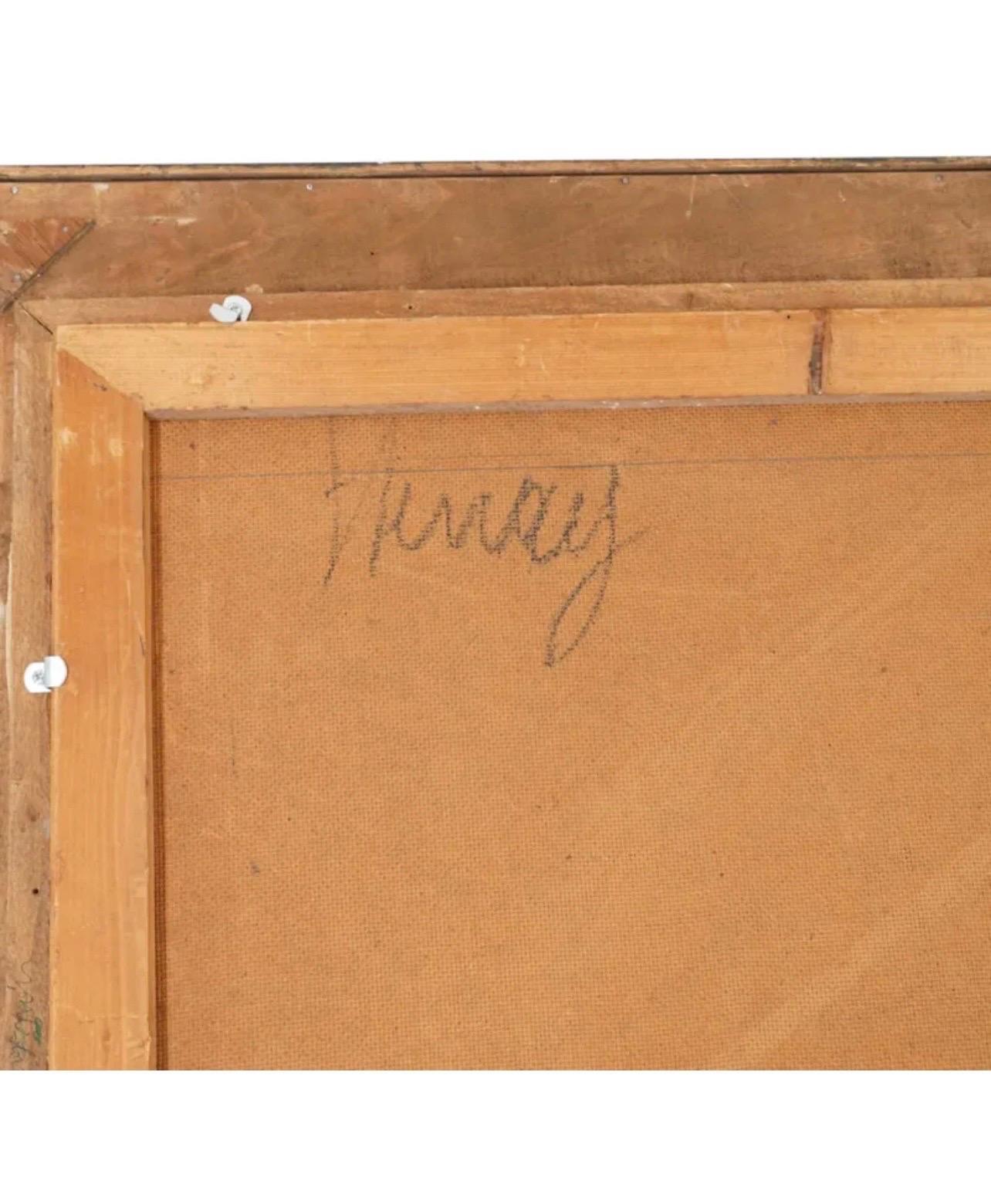 Großes surrealistisches französisches expressionistisches Ölgemälde Moody Boys, Pierre Henry, Ölgemälde im Angebot 13