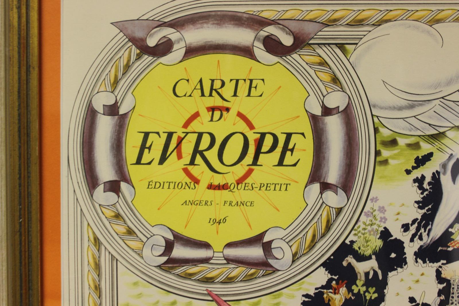 Carte D'Europe - Print by Pierre Herault