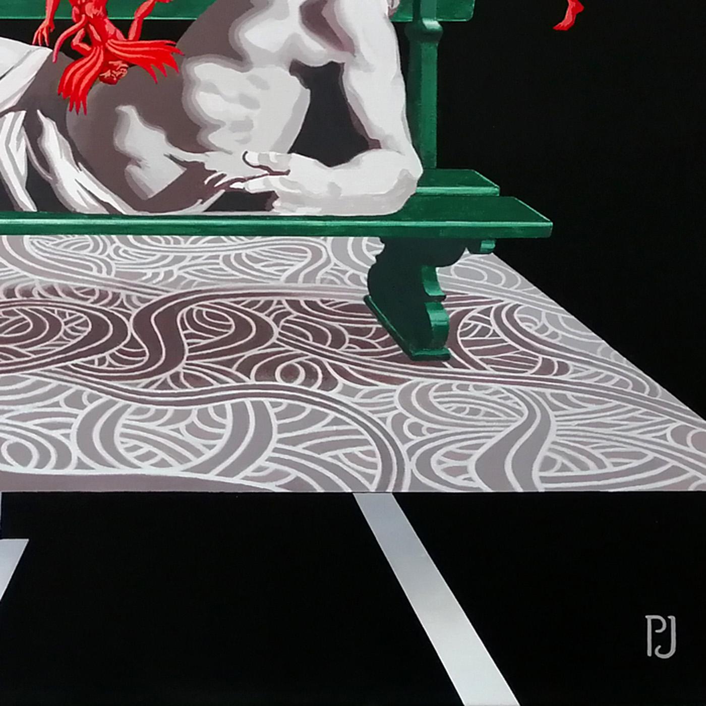  Portrait en pop art de Saget - Pop Art Painting par Pierre Jacob