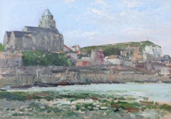 The Fishing Port of Les Treport, France by Pierre Pelletier. Oil on canvas