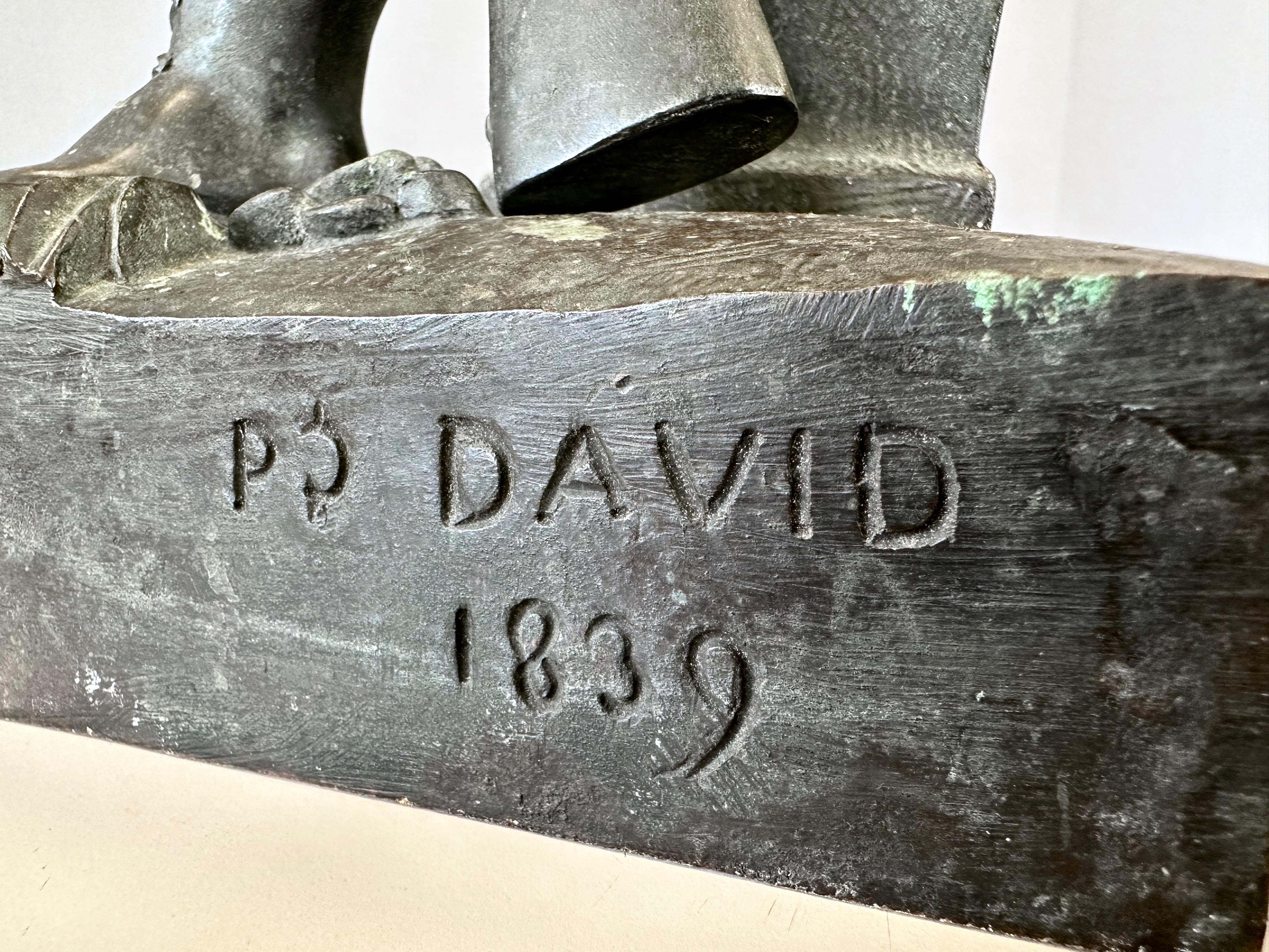 Milieu du XIXe siècle Pierre-Jean David d'Angers, La Liberté, sculpture en bronze, 1839 en vente