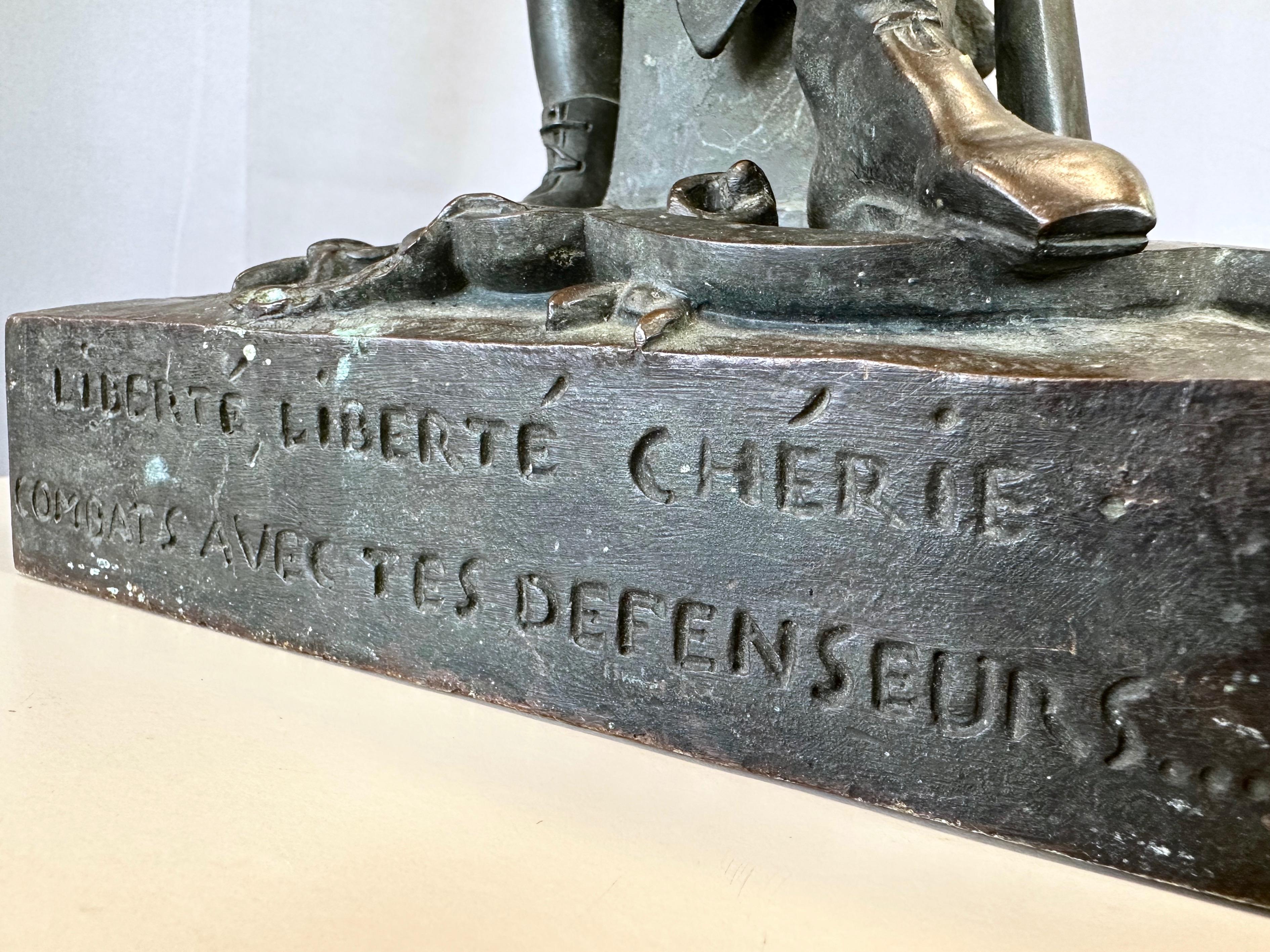 Bronze Pierre-Jean David d'Angers, La Liberté, sculpture en bronze, 1839 en vente