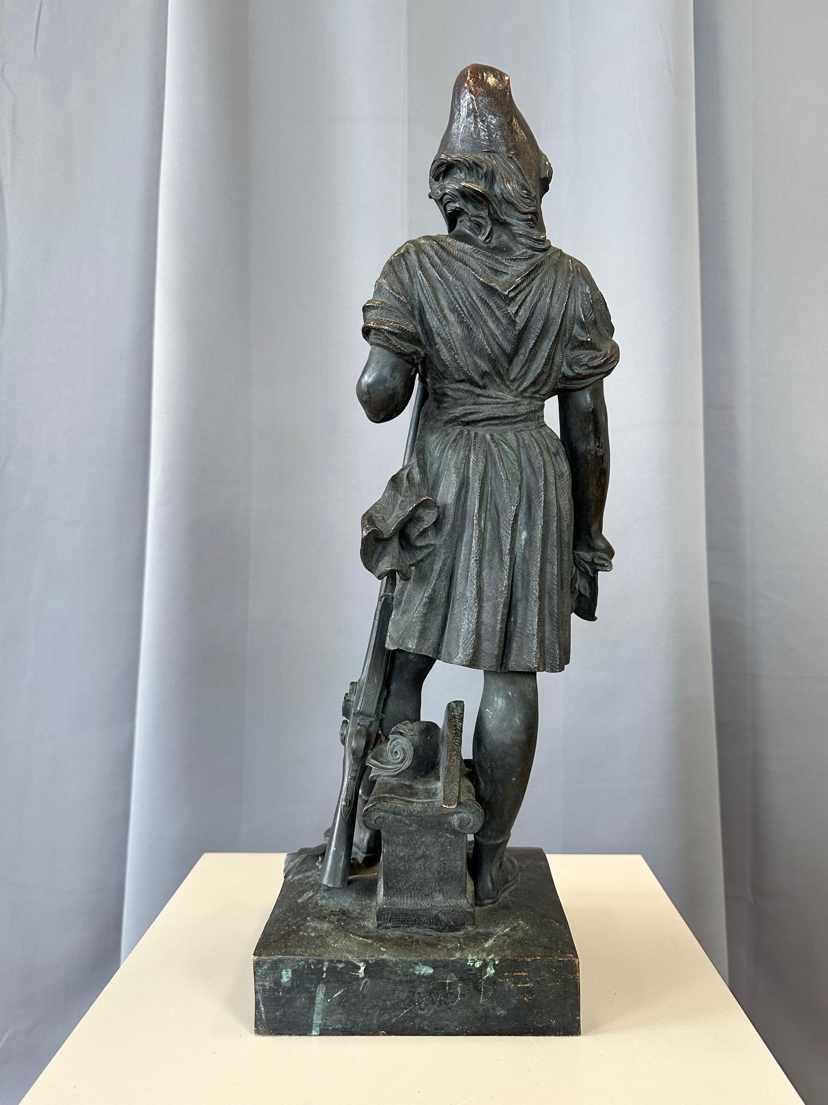 Pierre-Jean David d’Angers, “La Liberté”, Bronze Sculpture, 1839 In Good Condition For Sale In San Francisco, CA
