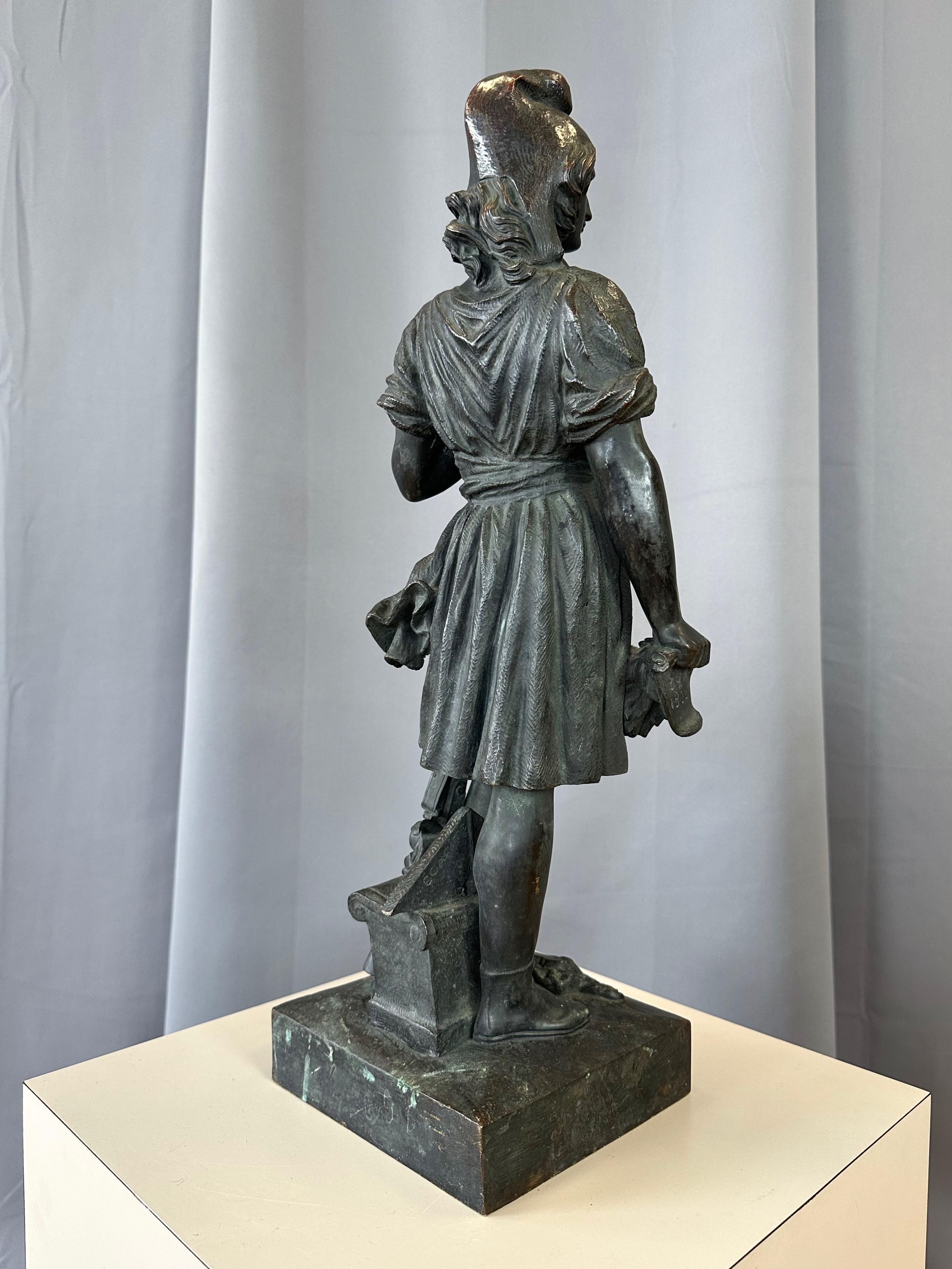 Mid-19th Century Pierre-Jean David d’Angers, “La Liberté”, Bronze Sculpture, 1839 For Sale