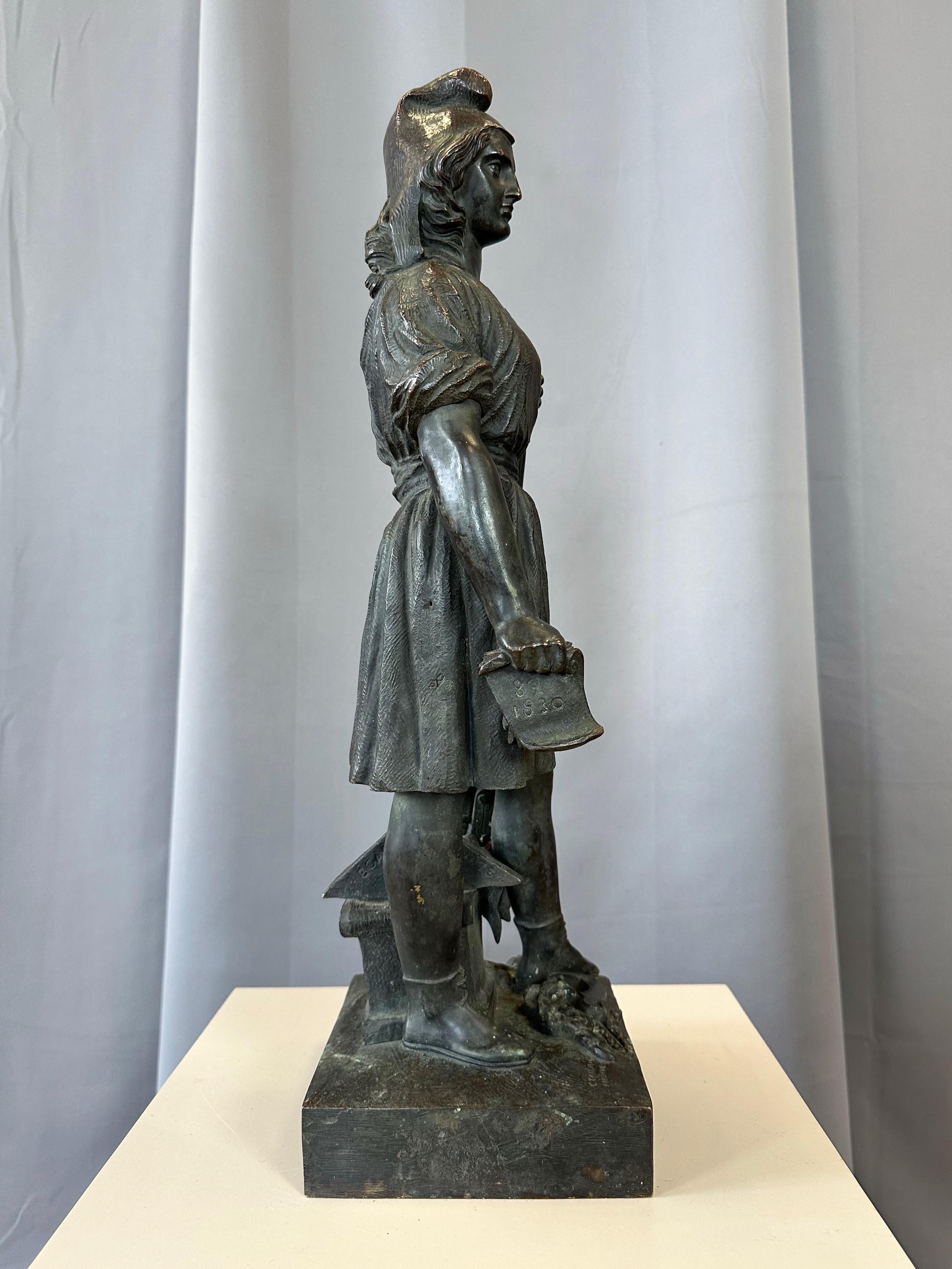 Pierre-Jean David d’Angers, “La Liberté”, Bronze Sculpture, 1839 For Sale 1