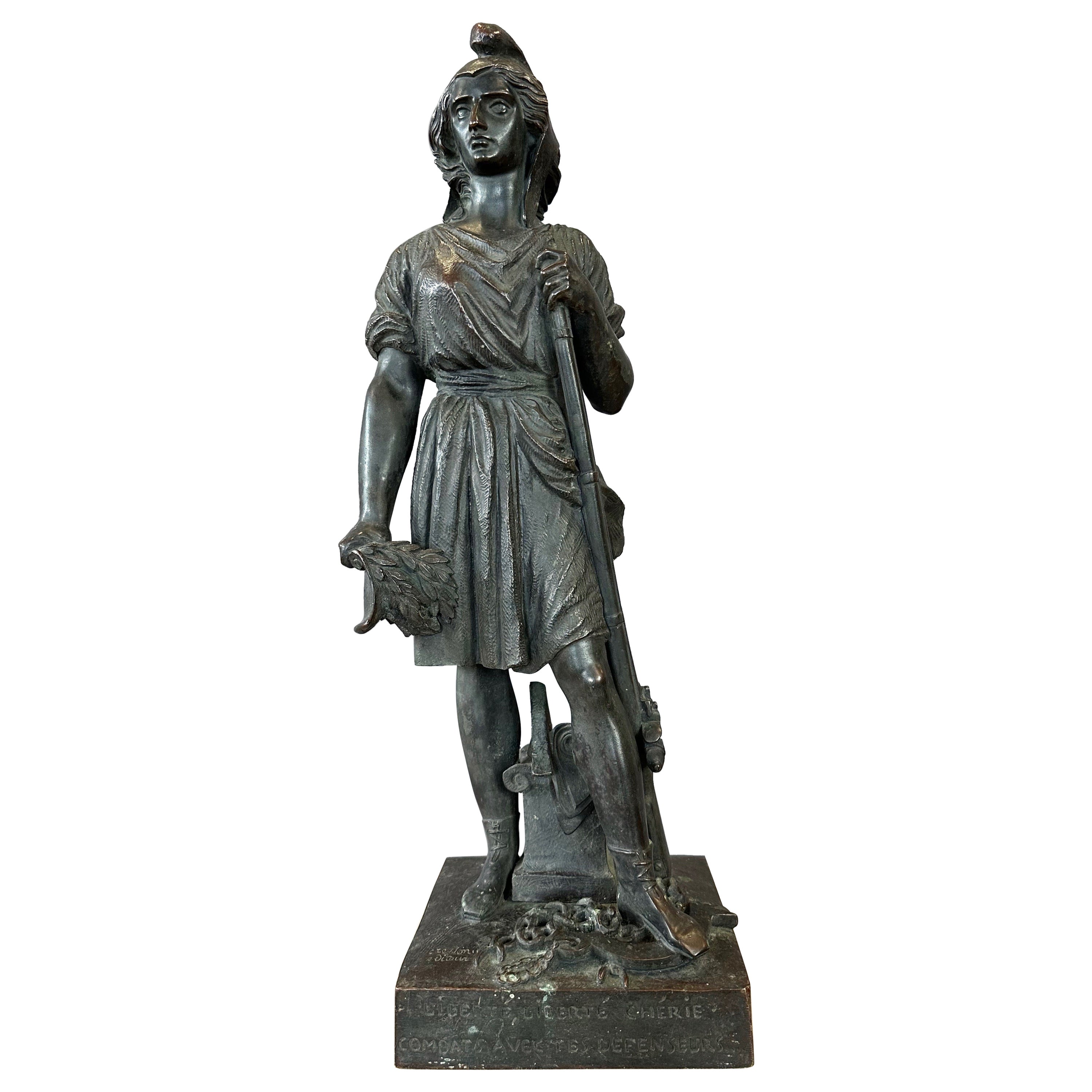 Pierre-Jean David d'Angers, La Liberté, sculpture en bronze, 1839 en vente