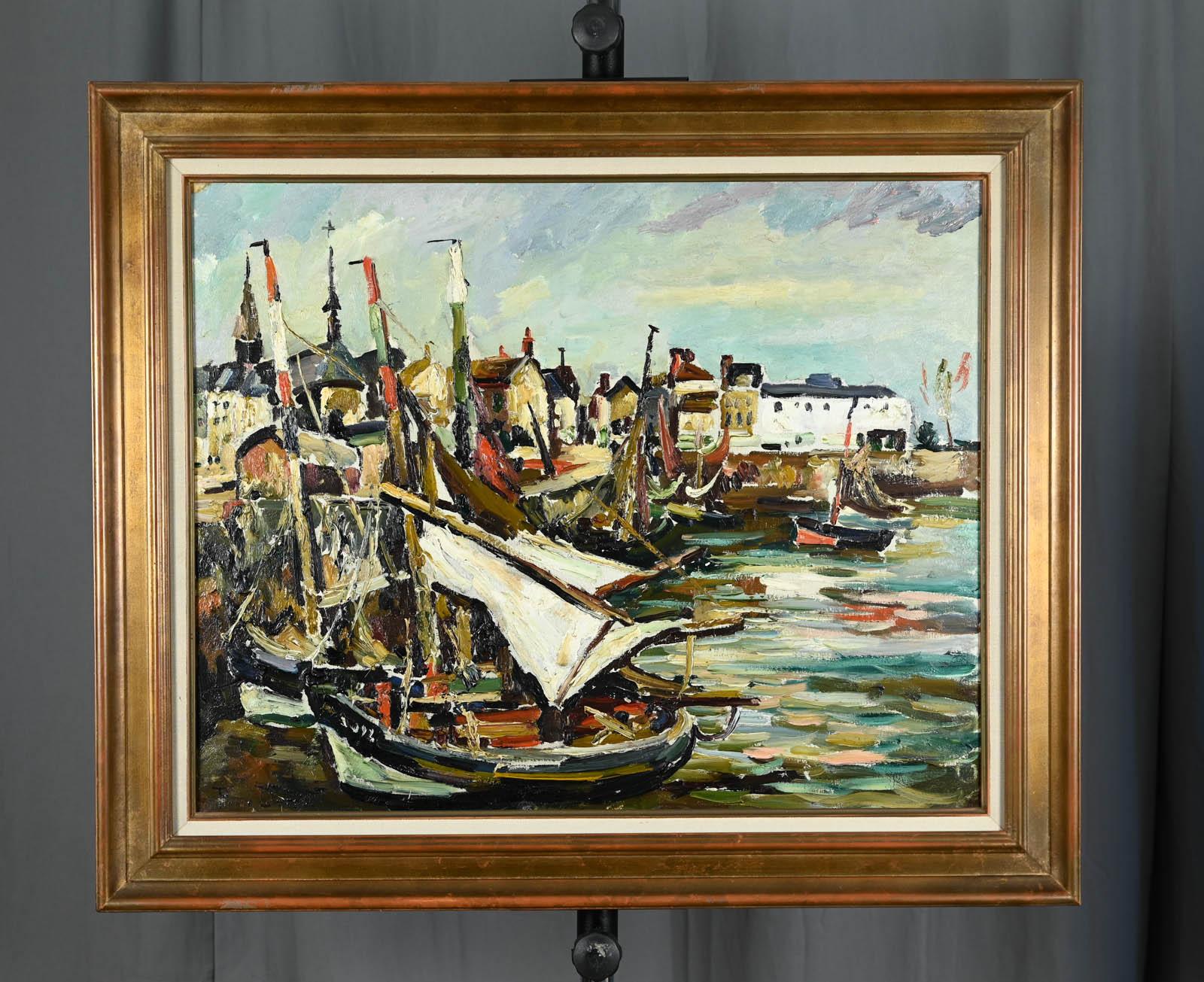 Il porto di Honfleur - Painting di Pierre Jean DUMONT