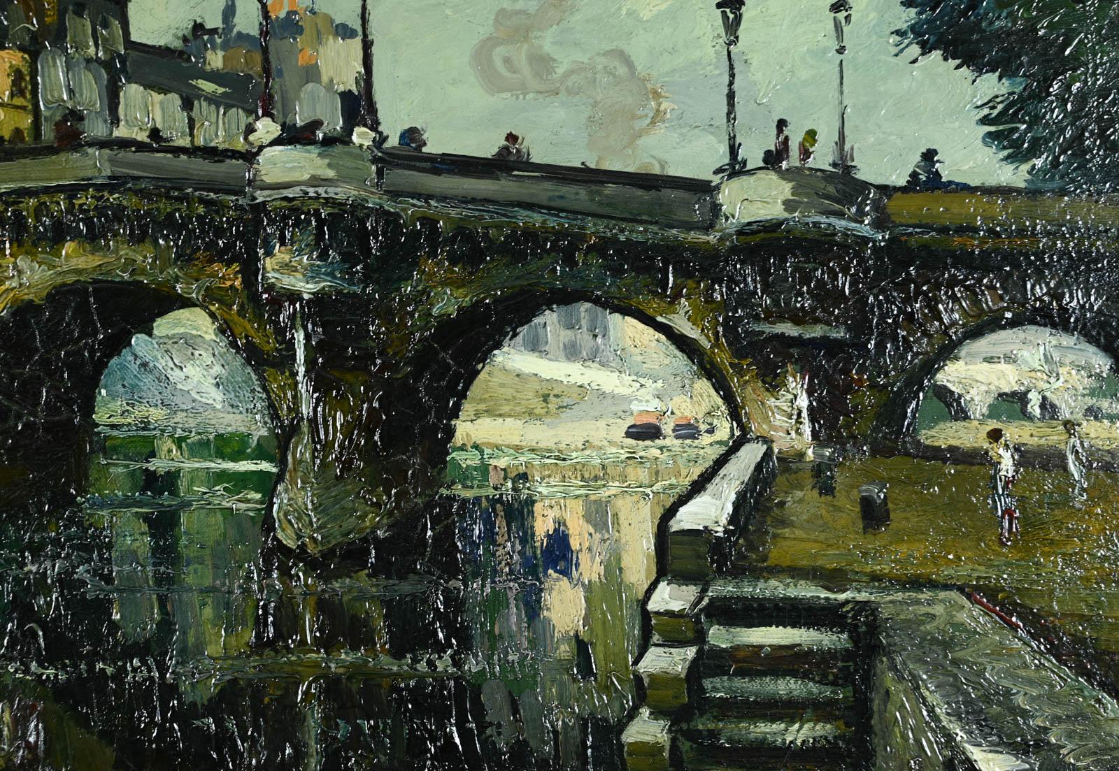 Pierre DuMont (1884-1936) 

Parigi, le pont neuf

Olio su tela
Dimensioni: 65 x 81 cm
Firmato in basso a sinistra.

Pittura in perfette condizioni. Tela originale.
Bellissima cornice dorata. Gratis.
Dimensioni con cornice: 87 x 103 cm