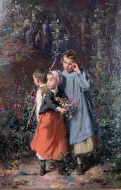 Perso nel Wood, Pittura Romantica Francese del XIX secolo
