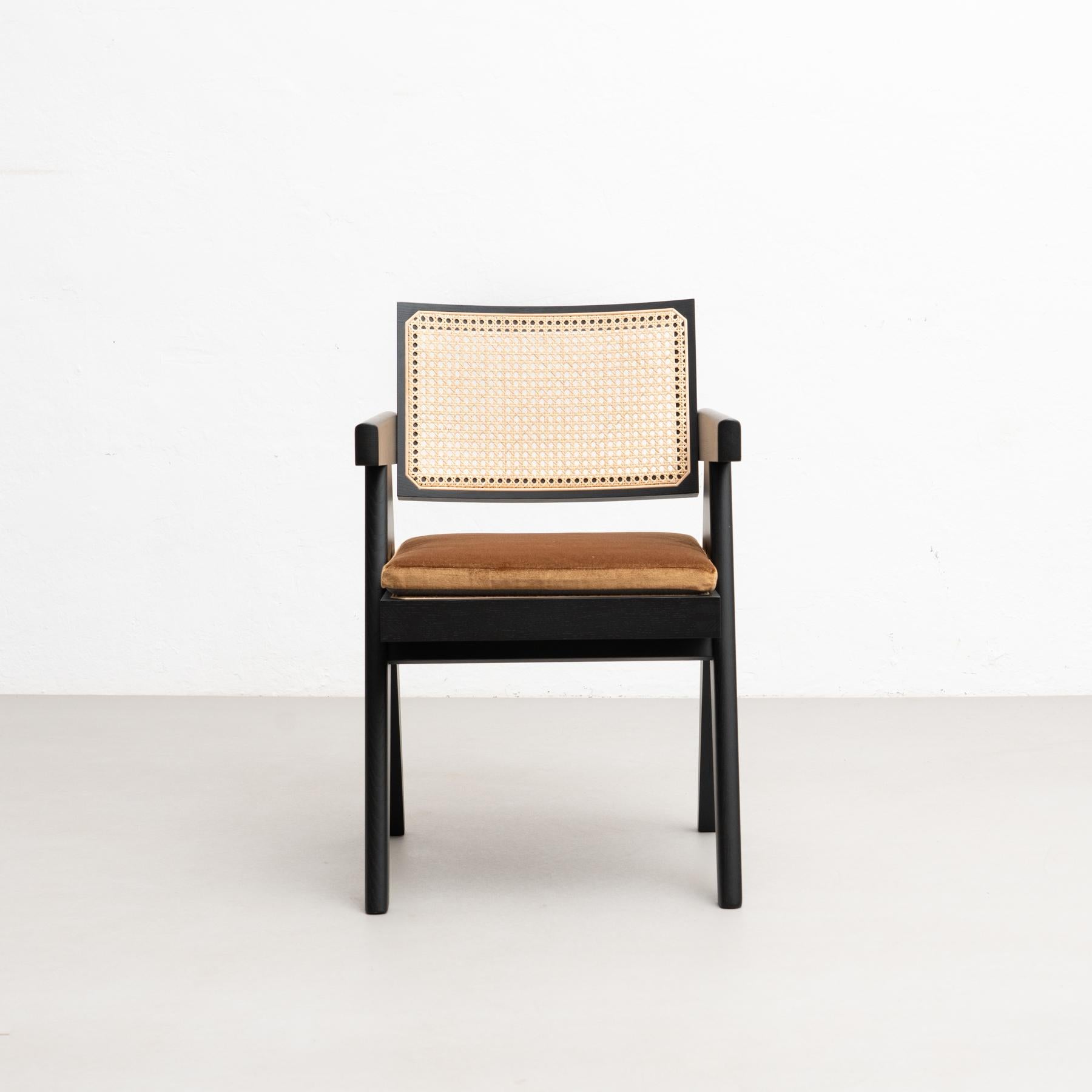 Pierre Jeanneret 051 Silla de oficina Capitol Complex con cojín by Cassina en venta 1