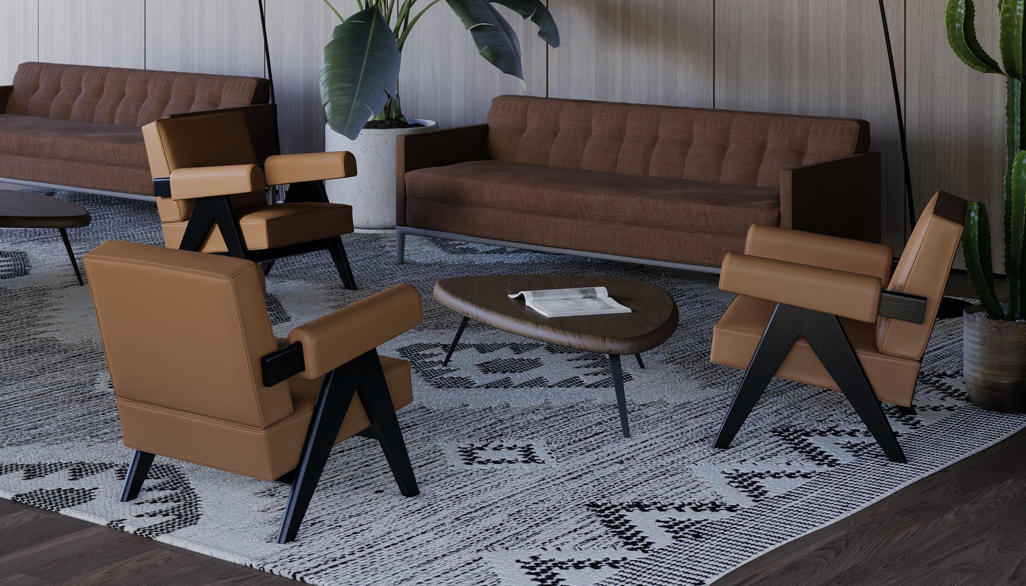 Pierre Jeanneret 053 Sillón Capitol Complex de Cassina Siglo XXI y contemporáneo en venta