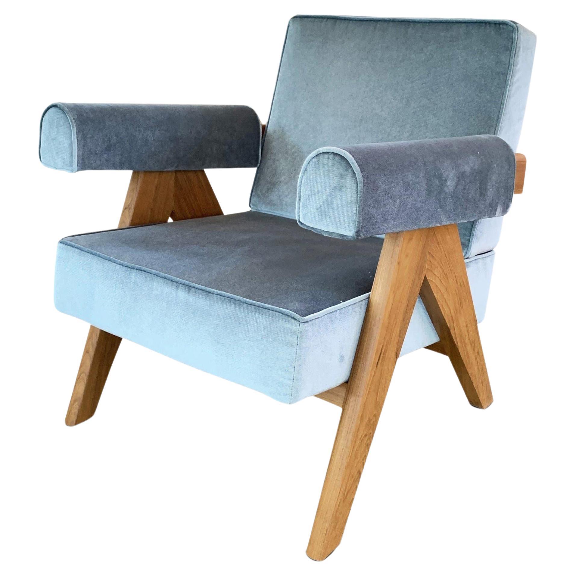 Pierre Jeanneret 053 Capitol Complex Armchair in Teak with Carta di Zucchero