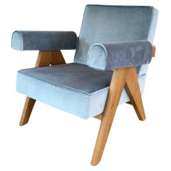 Pierre Jeanneret 053 Capitol Complex Armchair in Teak with Carta di Zucchero