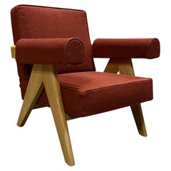 Pierre Jeanneret 053 Capitol Complex Chair in Oak in Lipari Reggine by Cassina