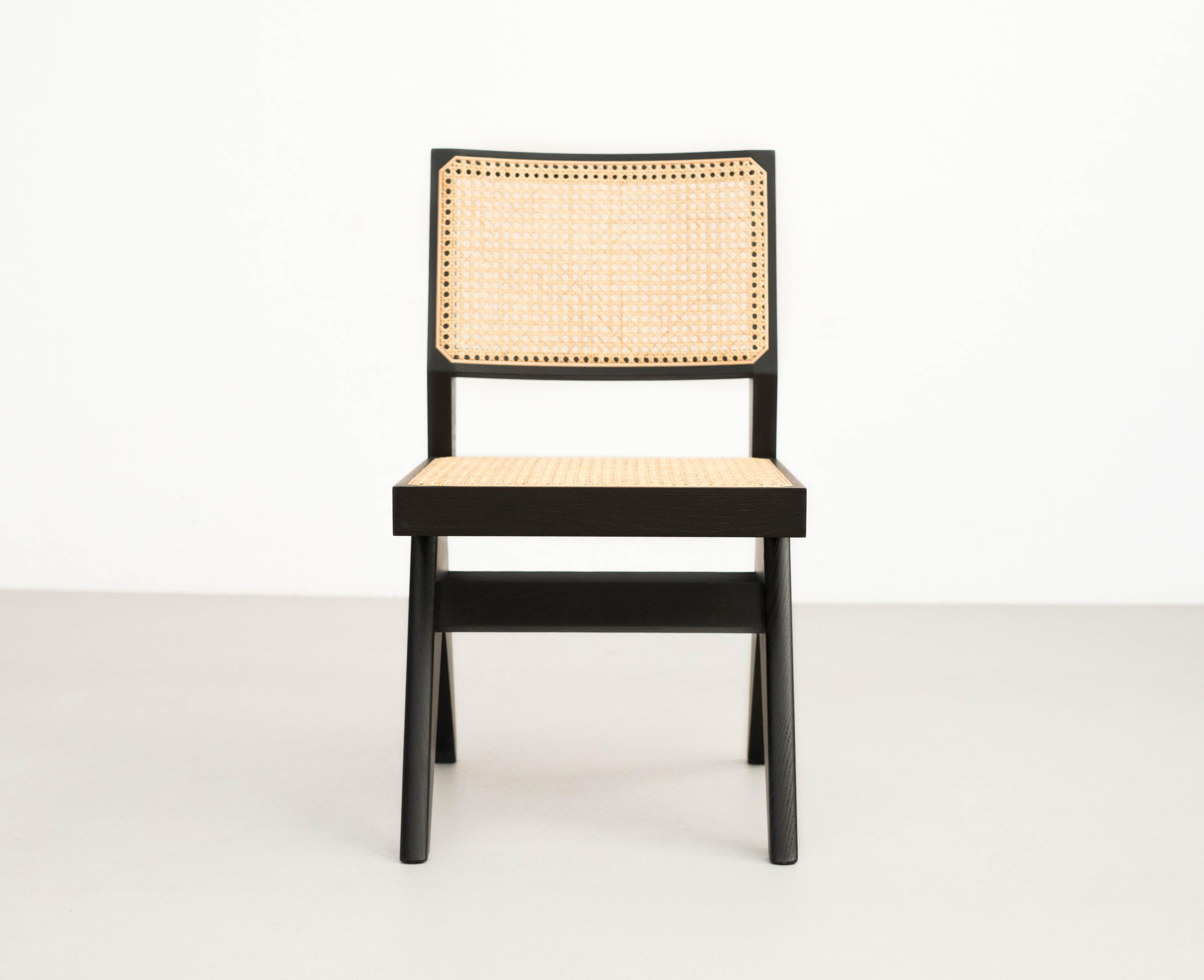 Chair designed by Pierre Jeanneret circa 1950, relaunched in 2019.
Manufactured by Cassina in Italy.

This chair is one of the most recognisable in Chandigarh’s Capitol Complex, found throughout the offices of the Secretariat. The independent