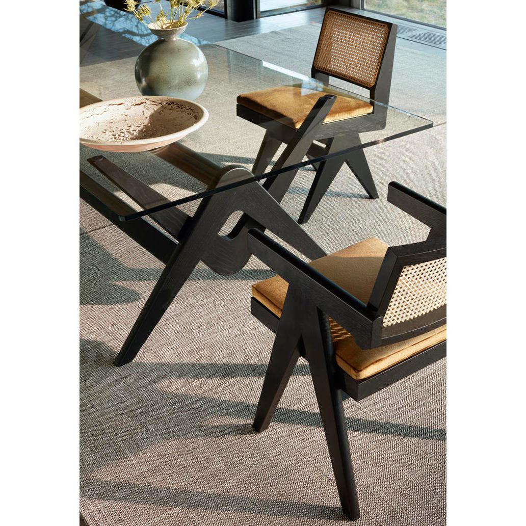 Mid-Century Modern Pierre Jeanneret 055 Capitol Complex Black Wood Chair by Cassina For Sale