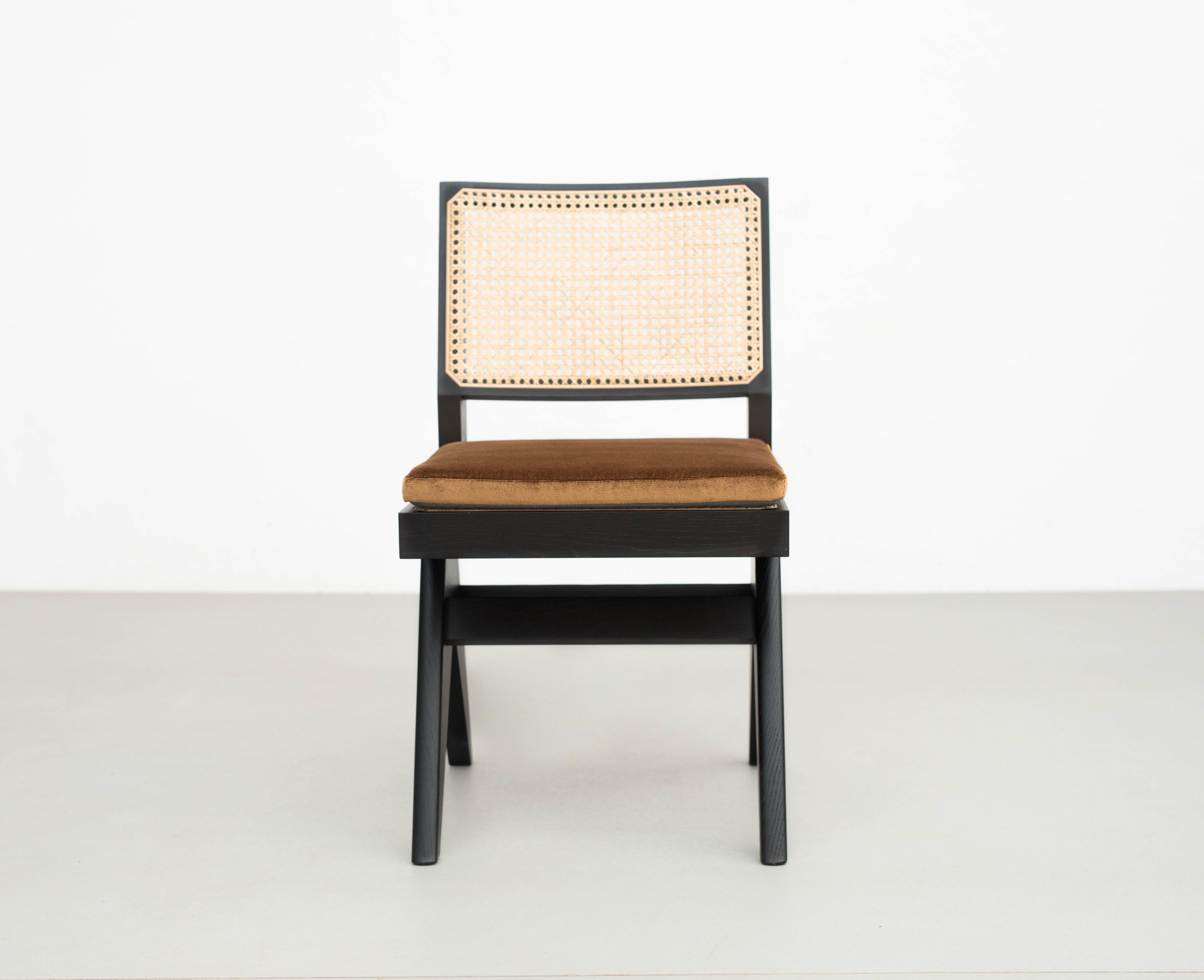 Chair designed by Pierre Jeanneret circa 1950, relaunched in 2019.
Manufactured by Cassina in Italy.

This chair is one of the most recognisable in Chandigarh’s Capitol Complex, found throughout the offices of the Secretariat. The independent