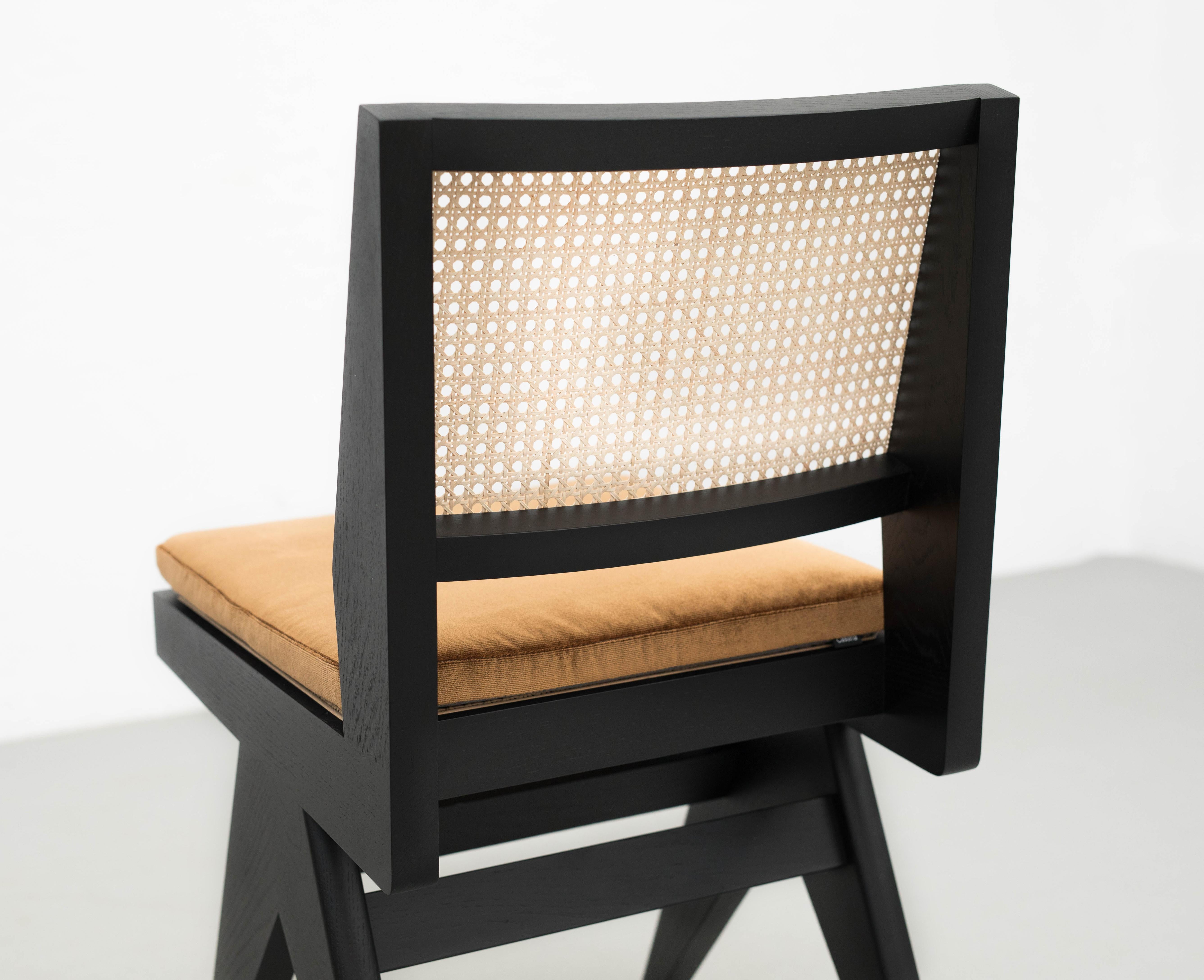 Contemporary Pierre Jeanneret 055 Capitol Complex Chair with Cushion by Cassina For Sale