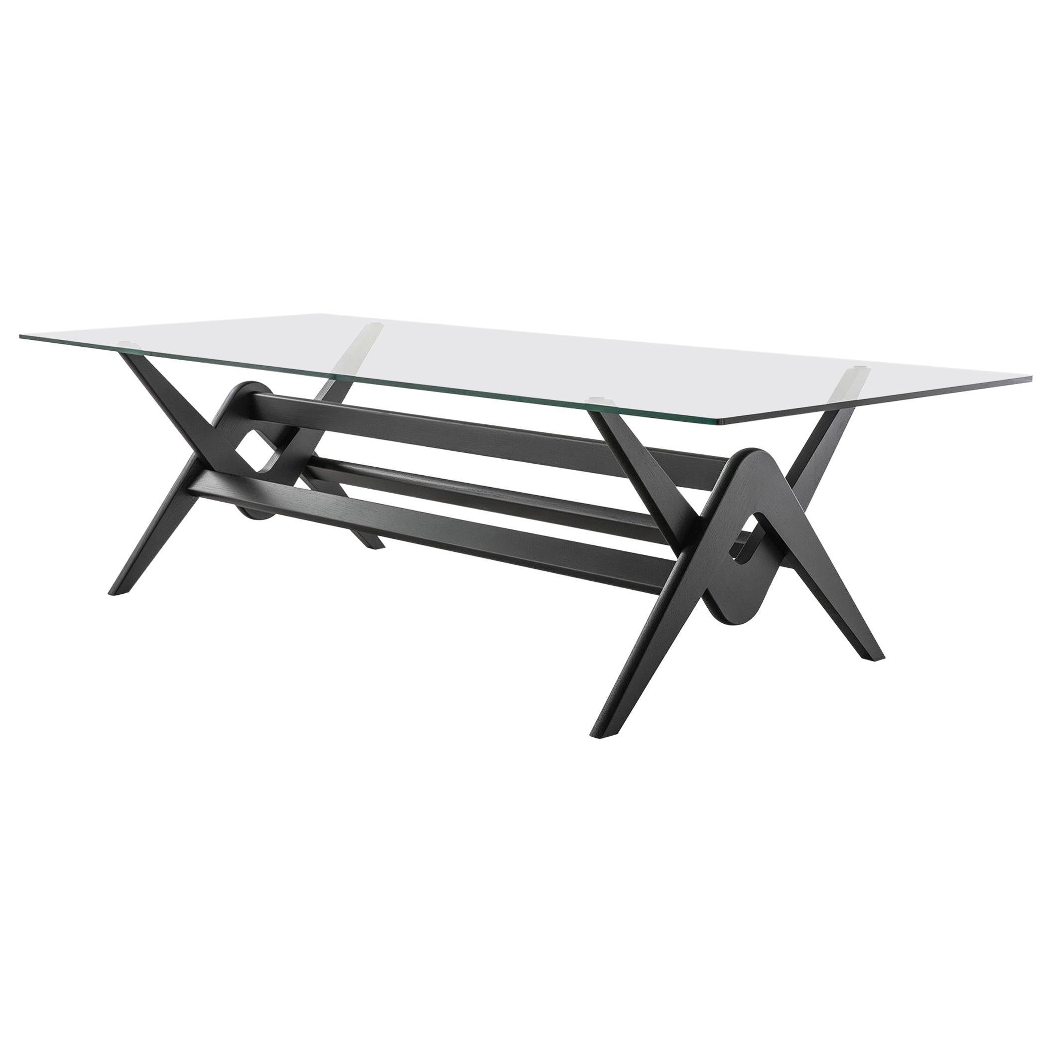 Pierre Jeanneret 056 Capitol Complex Table Black Stained by Cassina