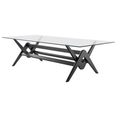 Pierre Jeanneret 056 Capitol Complex Table teintée noire par Cassina