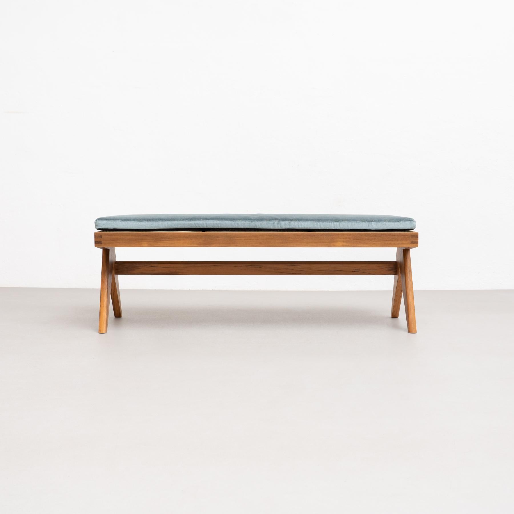 Pierre Jeanneret 057 Civil Bench with Cushion by Cassina 1
