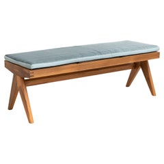 Pierre Jeanneret 057 Civil Bench with Cushion by Cassina