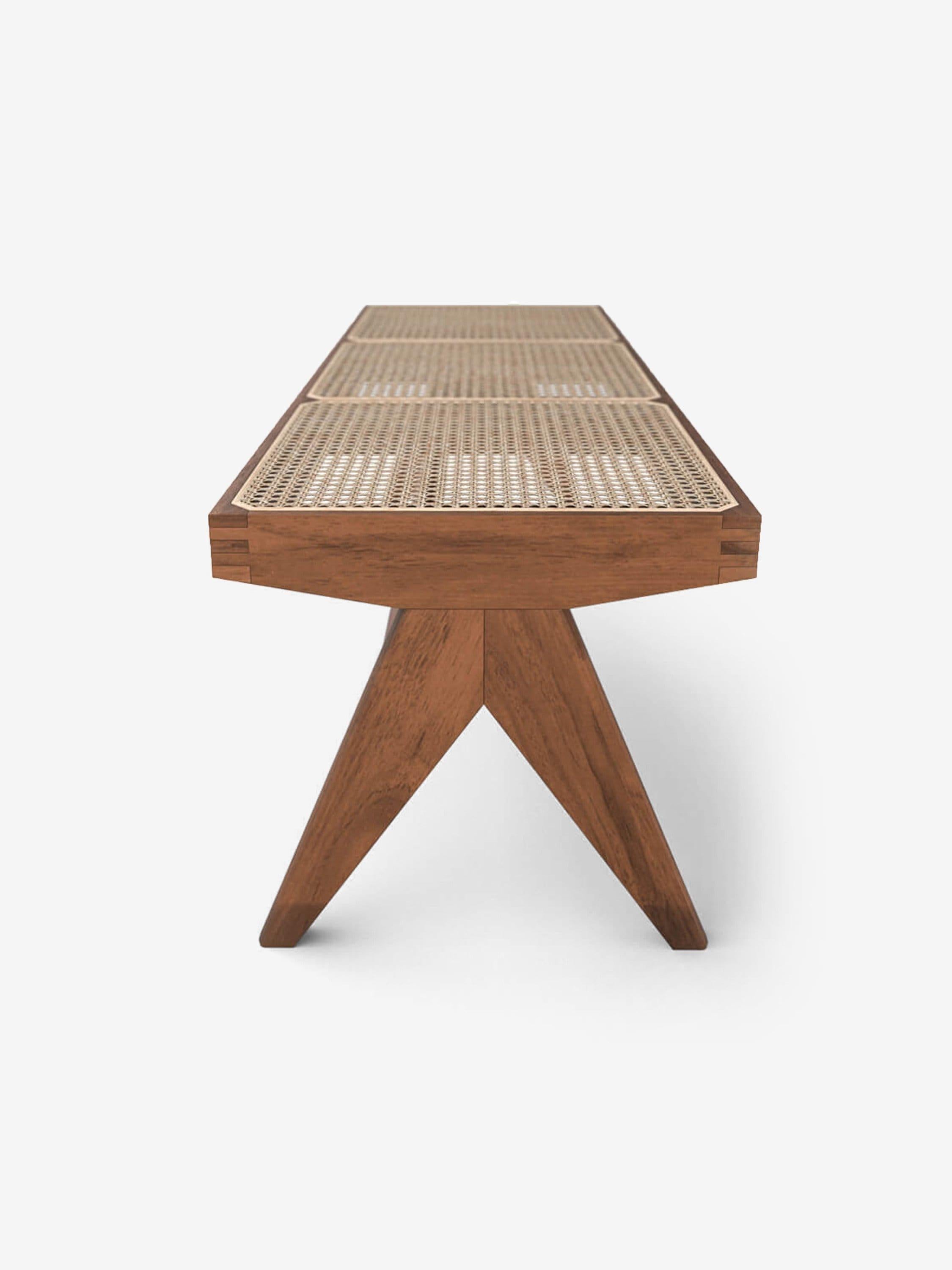 Teak Panca civile Pierre Jeanneret 1958 in teak di Cassina in vendita