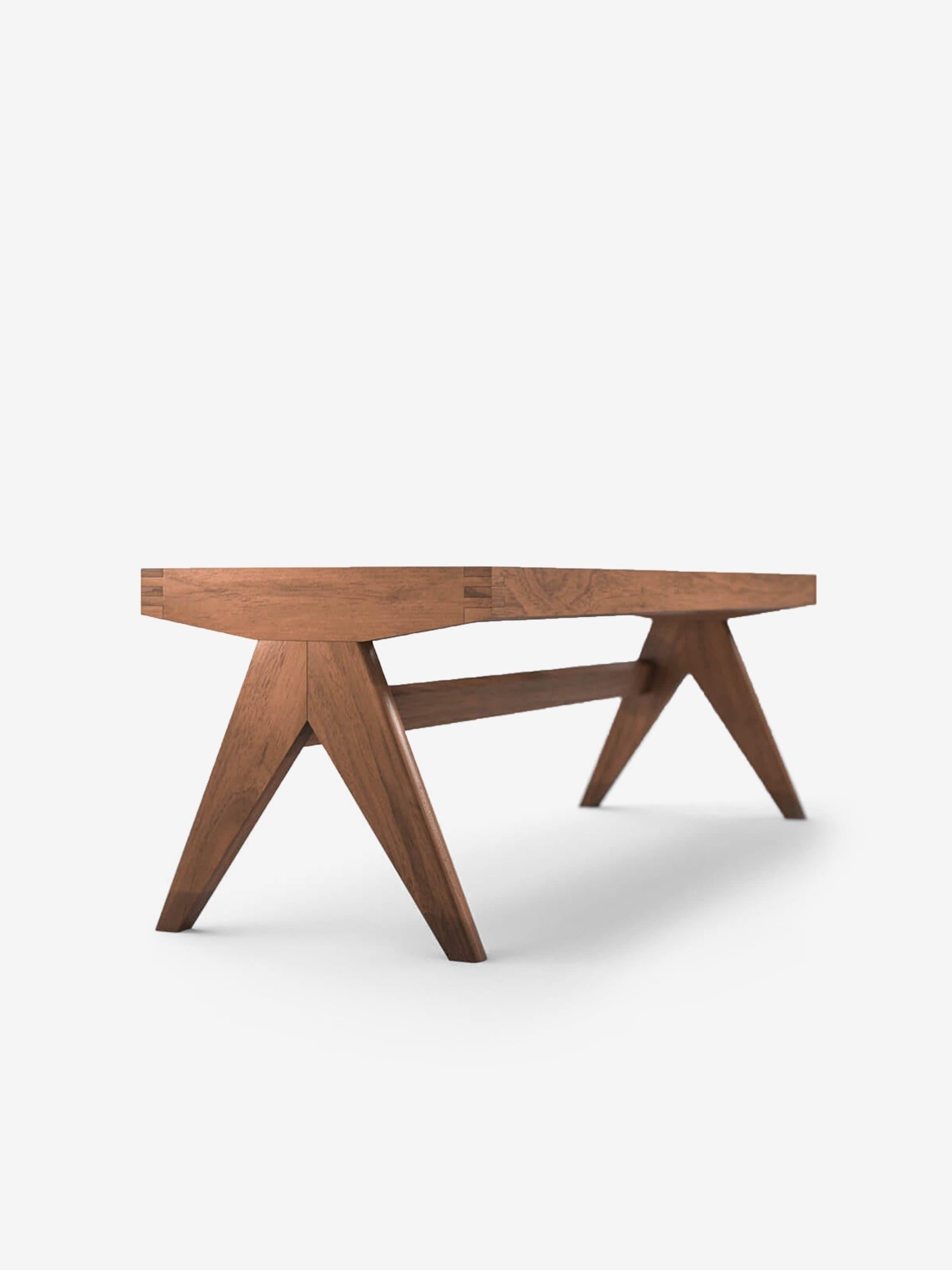 Panca civile Pierre Jeanneret 1958 in teak di Cassina in vendita 1