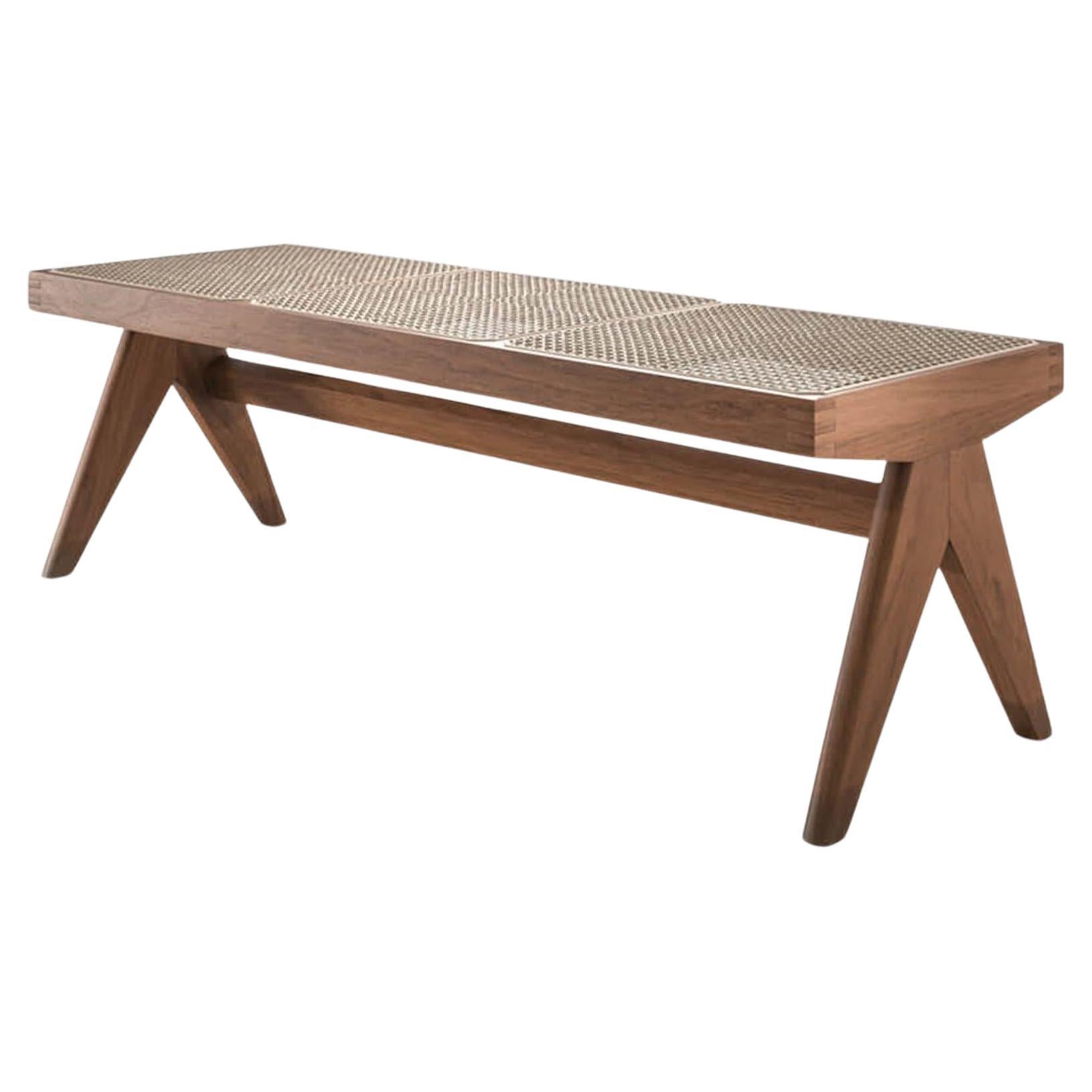 Panca civile Pierre Jeanneret 1958 in teak di Cassina